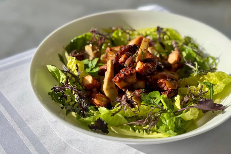 Brasserie-Salate im «Monti»: Artischocken, Oktopus, Taggiasca-Oliven, Cherrytomaten.