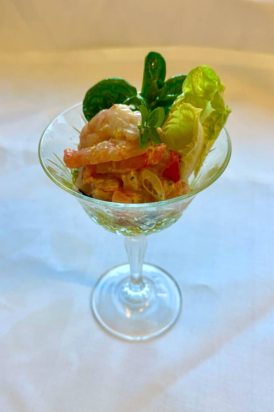 Crevetten-Cocktail de luxe: Black Tigers, à la minute zubereitet.