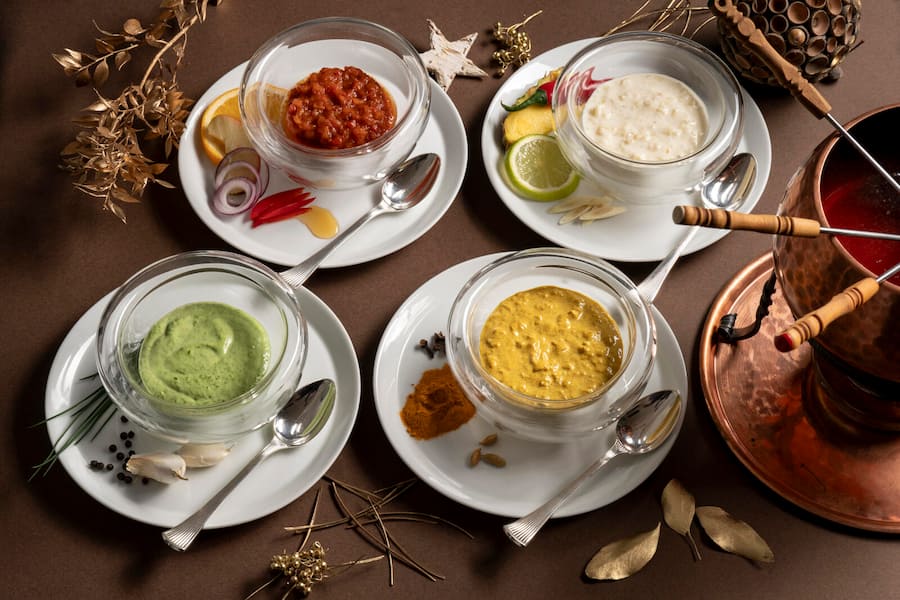 Saucen zu Fondue Chinoise by Bernadette Lisibach, in Lömmenschwil