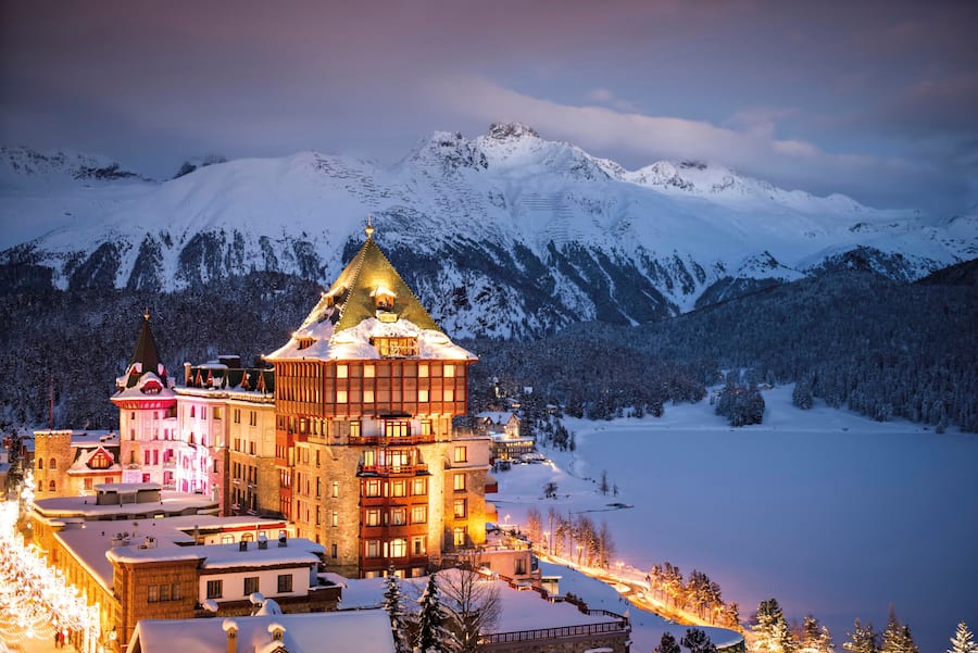 Aussenansicht Winter Badrutt's Palace Hotel St. Moritz, 12.1.2017 © HO