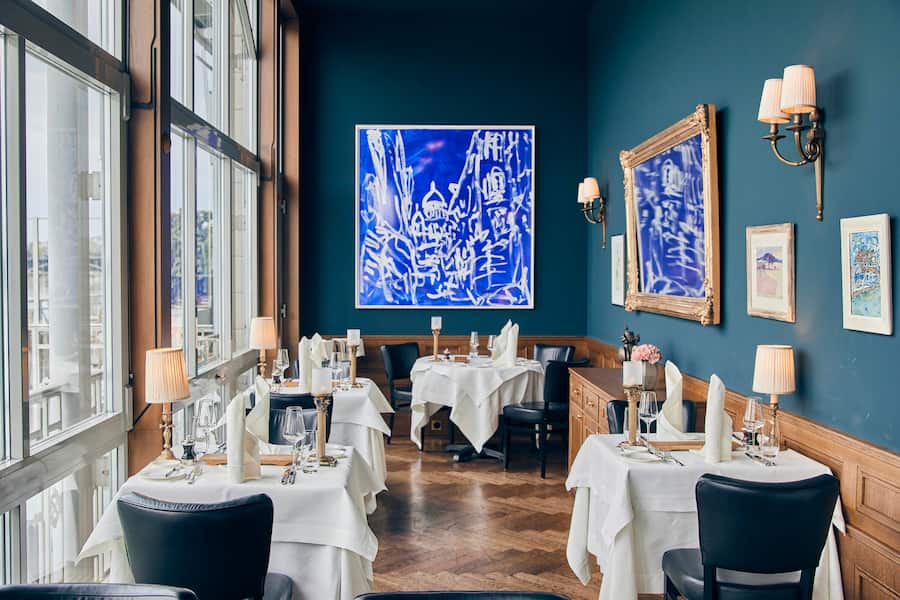 Brasserie Grandhotel Les Trois Rois Basel, 15.07.2020, Foto Lucia Hunziker Les Trois Rois, Brasserie, neugestaltete Brasserie, Urs Gschwend, Koch des Monats, Basel © Lucia Hunziker