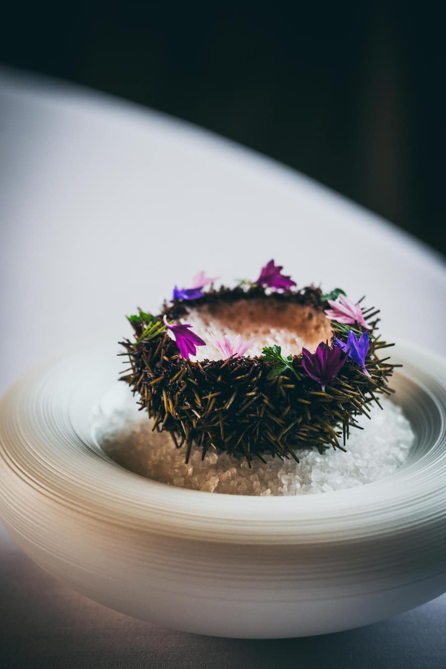 Peter Knogl im Restaurant TroiRois 2024: Seeigel