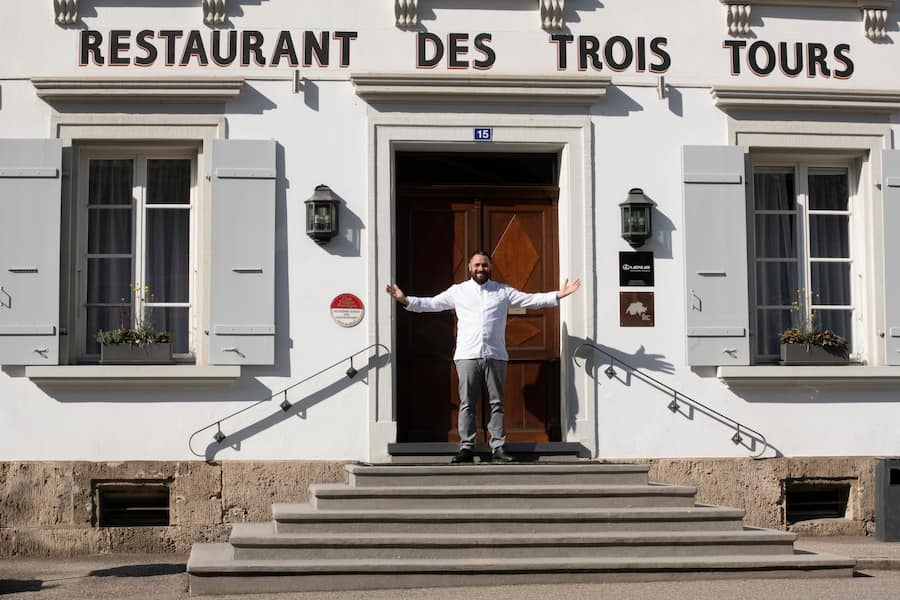 Restaurant des 3 tours à Bourguillon(FR) , chef Romain Paillereau.