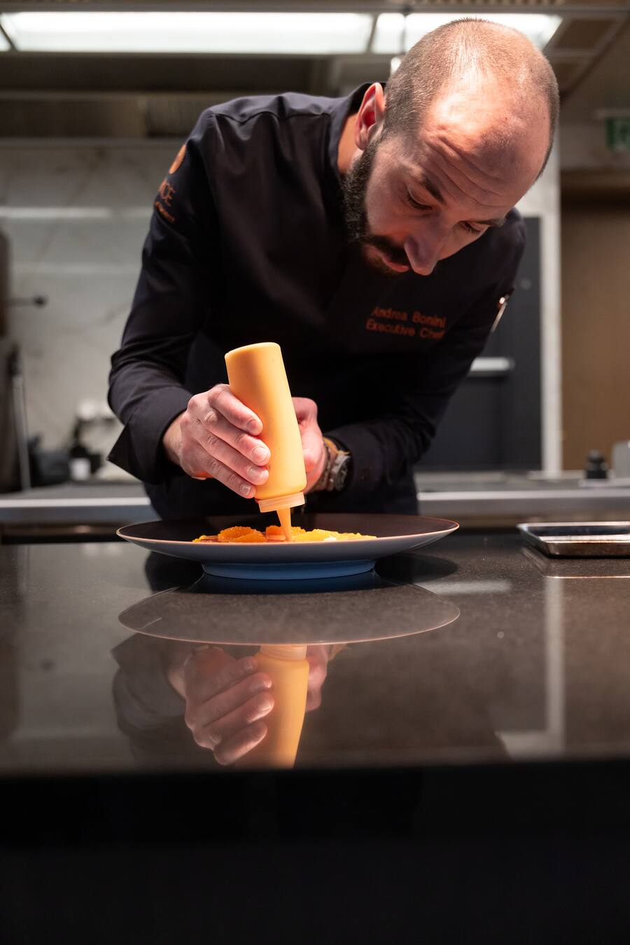 Andrea Bonini, Hotel Grace la Margna, Kürbisrisotto