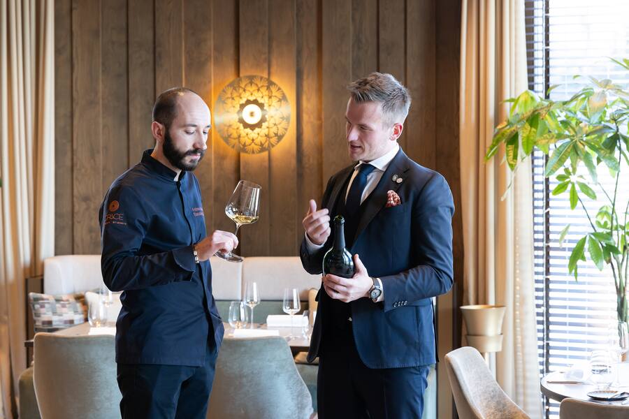 Benjamin Zimmerling & Andrea Bonini, Hotel Grace la Margna, Laurent-Perrier