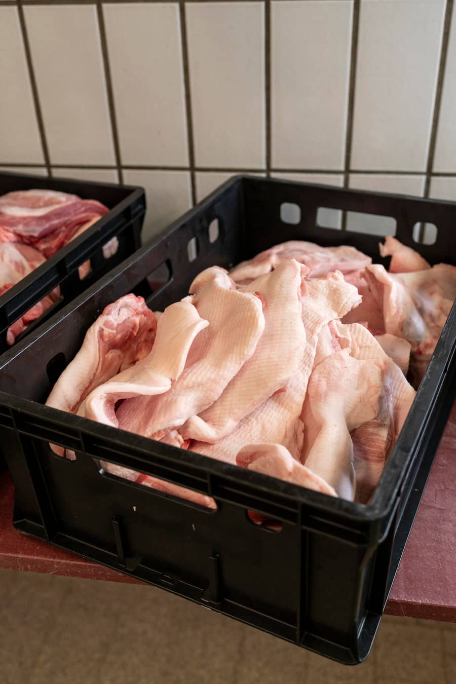 Bechinger Bratwuerste, St. Gallen-St Georgen, Speck für die Würste