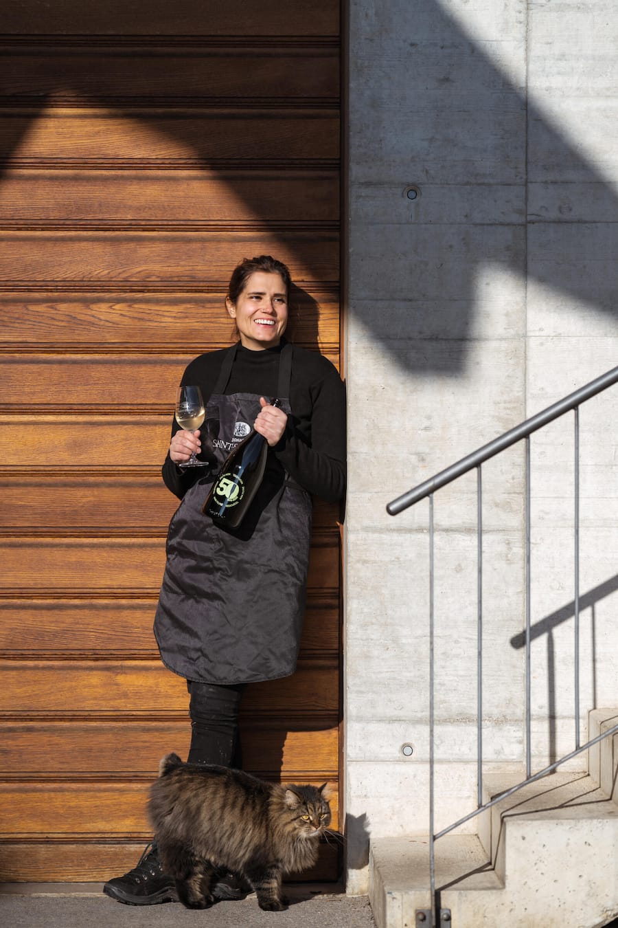 Bio-Winzerin Elodie Kuntzer produziert Non Filtré - Domaine Saint-Sébaste - Kuntzer SA - Januar 2025- Copyright Olivia Pulver