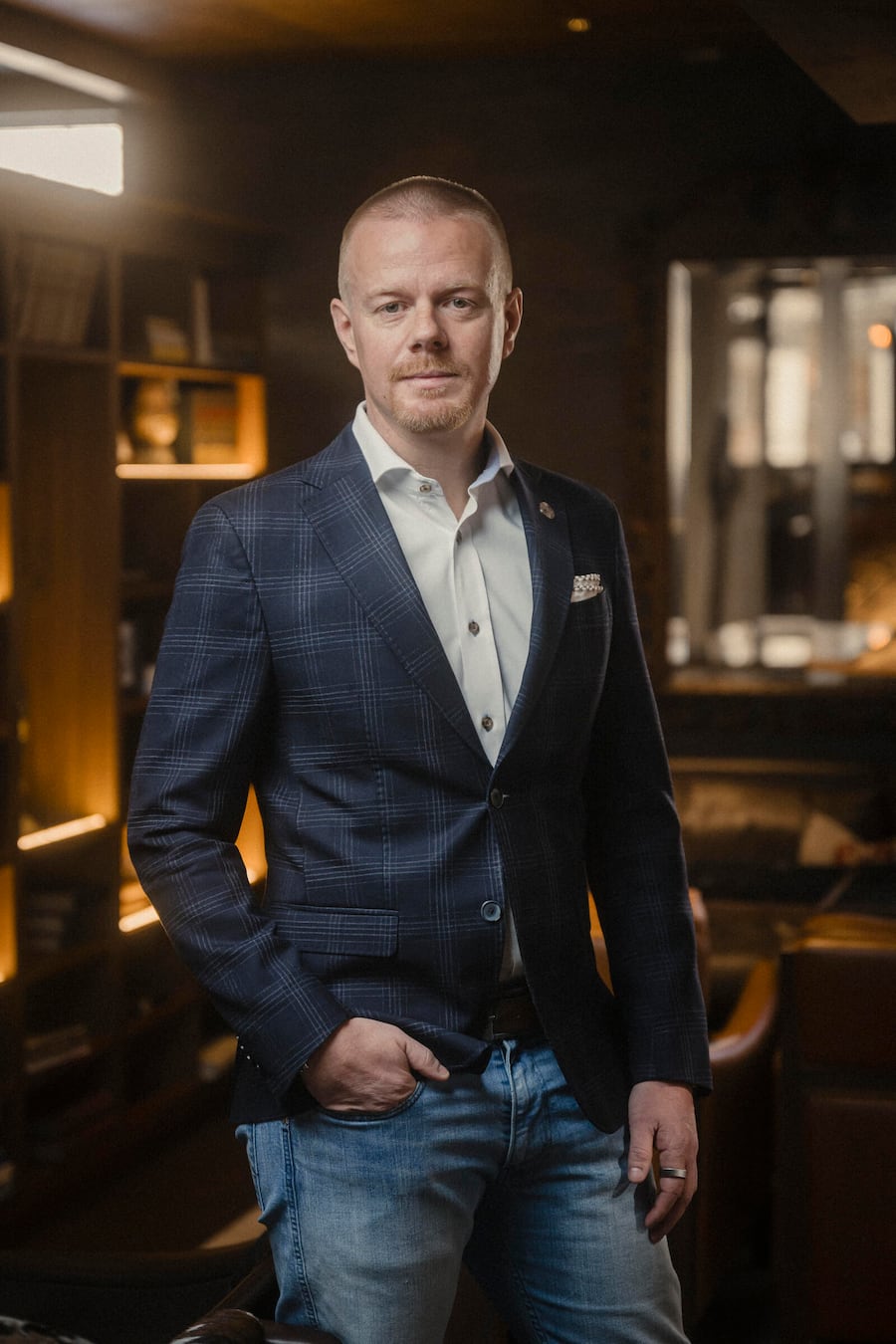 Yann Favre General manager im Hotel Schweizerhof, Freitag 13 Dezember 2024 in Zermatt. (© Gabriel Monnet)