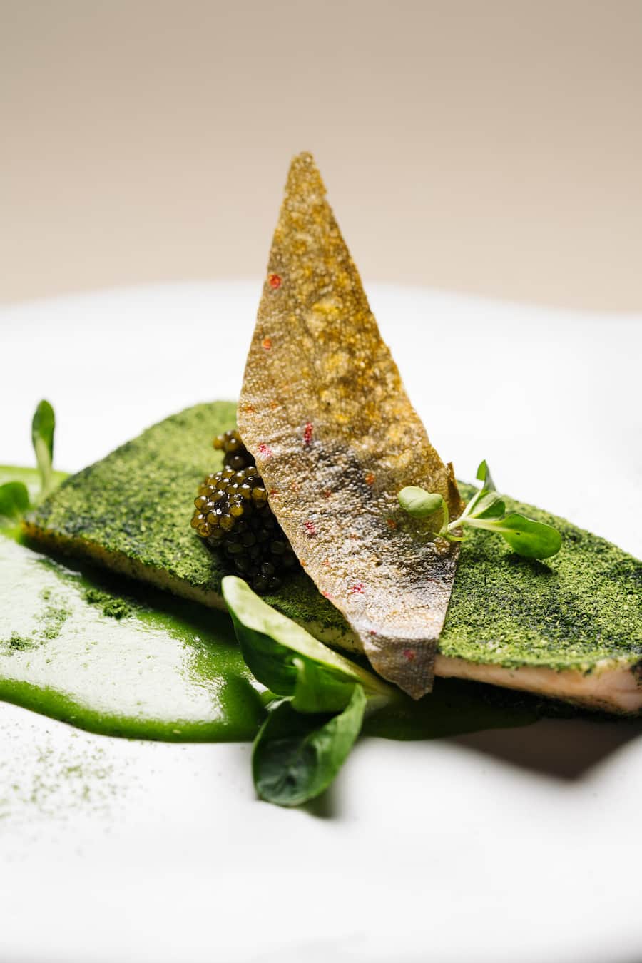 bremgartner bachsaibling nüsslisalat | imperial kaviar - Restaurant Pinte Dättwil - Chefkoch und Gastgeber Patrick Troxler - Januar 2025 - Copyright Olivia Pulver