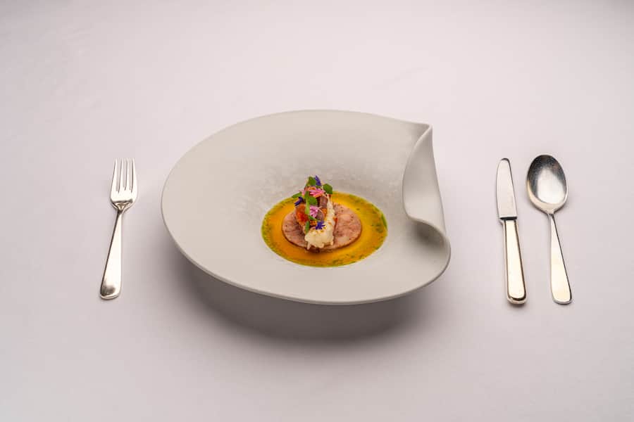 Prädikat heftig: Scampo aus Südafrika, mit Kalbsherz und Kalbskopf.