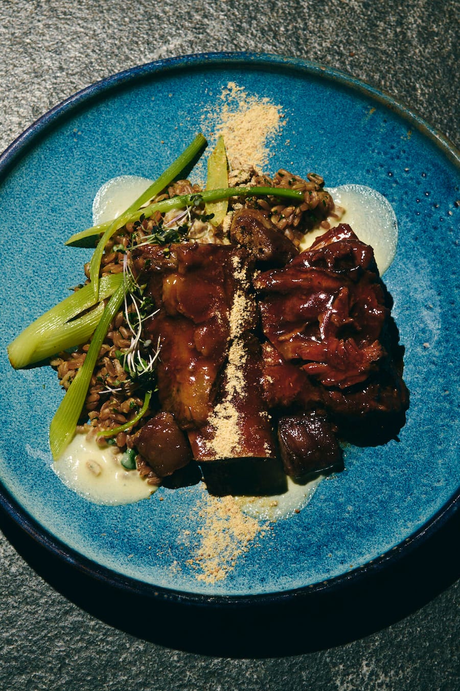 Stör aus Frutigen, Kürbisrisotto Maison Hornberg Maison Hornberg