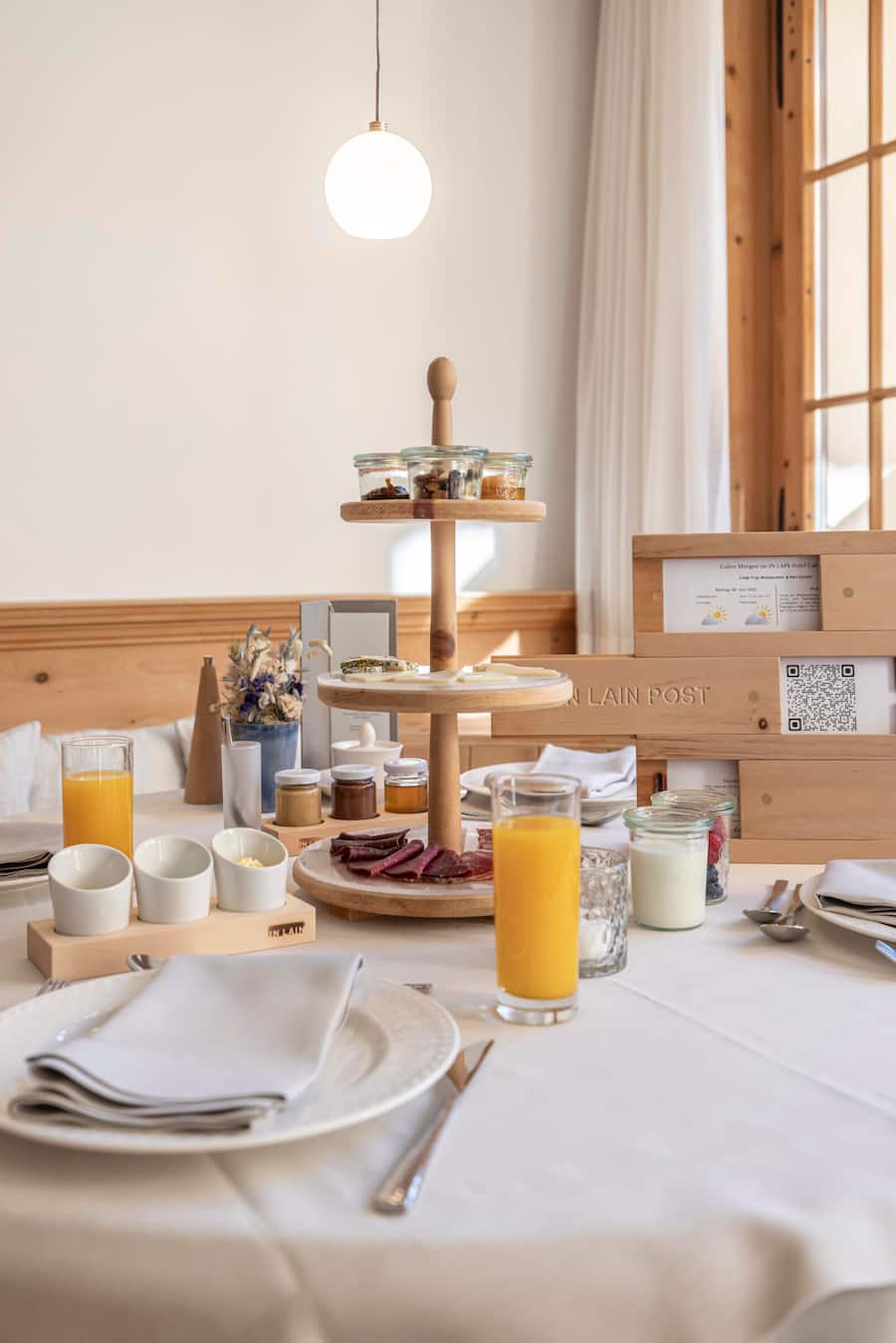 Frühstücksbuffet in La Stüvetta im IN LAIN HotelÂ