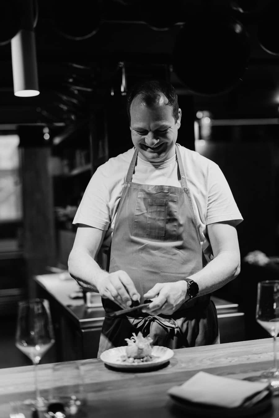 Küchenchef Jürgen Andre, Restaurant Tiger, 11. Februar 2025, Restaurant Tiger in Solothurn, Copyright Roy Matter