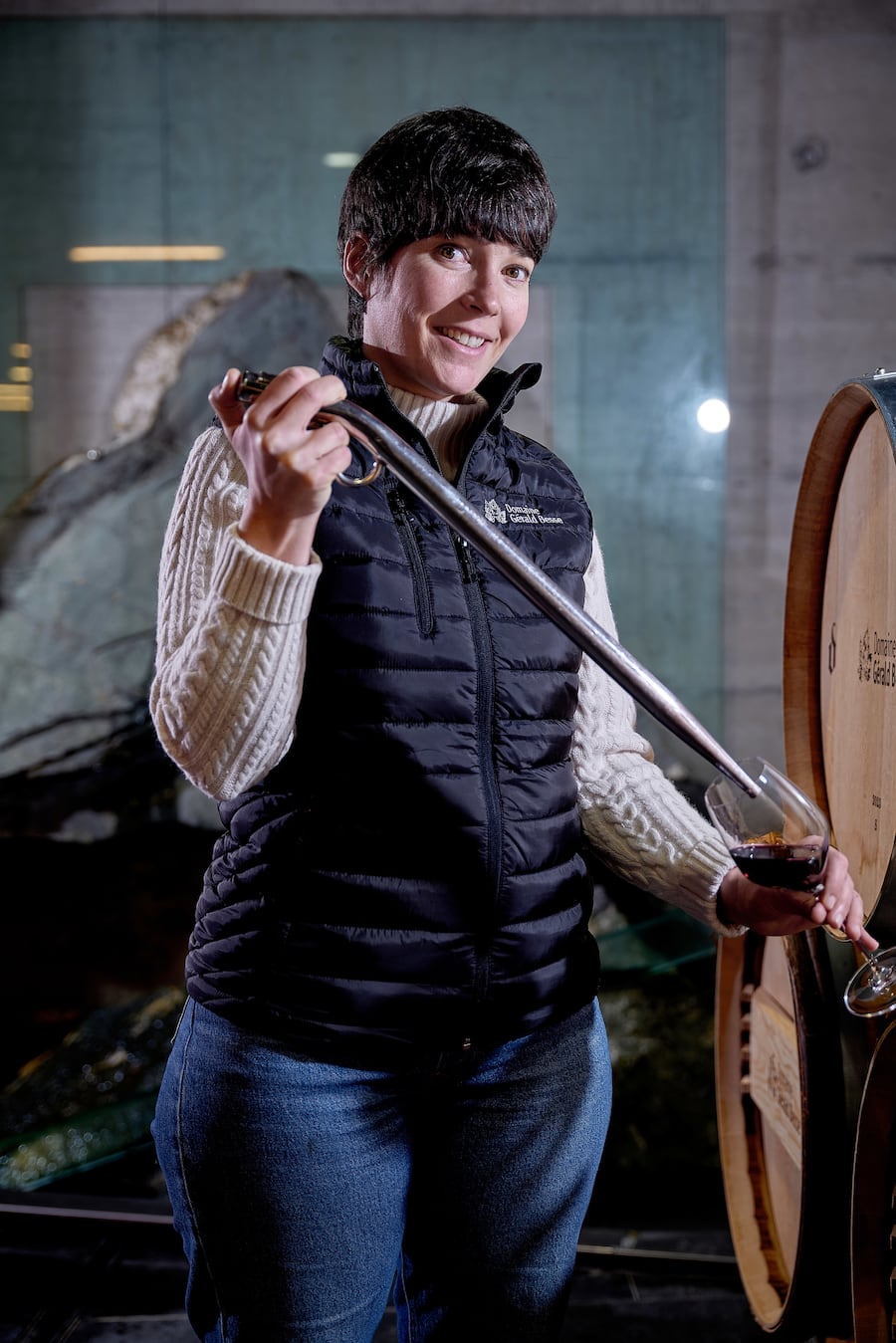 Martigny, le 6 février 2025, Sarah Besse du domaine Gérald Besse nous fait découvrir sa cave et sa vision du vin  © sedrik nemeth