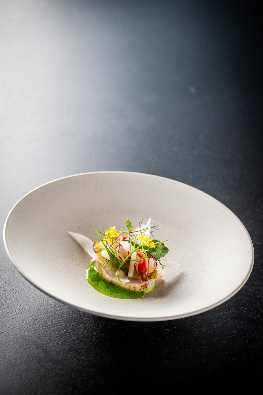 Silvio Germann, Koch des Jahres, 2023: Makrele, Rettich, Aguachile