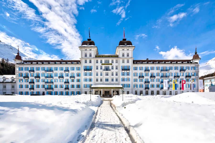 Aussenansicht Grand Hotel des Bains, Kempinski in St. Moritz, GR