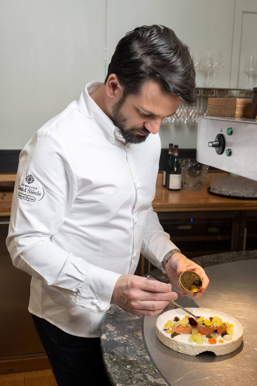 Yoann Caloué,Café des banques.Champagne Laurent Perrier.