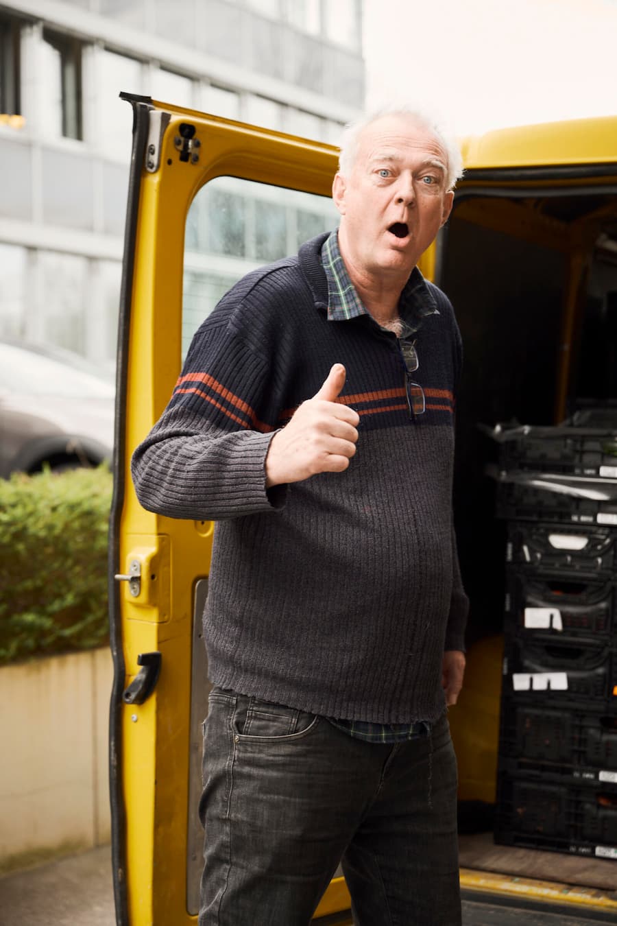 Person: Gemüselieferant Alain Batänjer Bio Cuisine, Daizy, Andy Mattmann