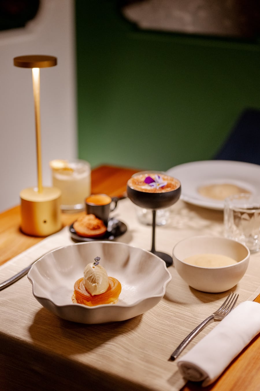 Saint-Jean Nyon tartatin espuma de caramel tarte tatin