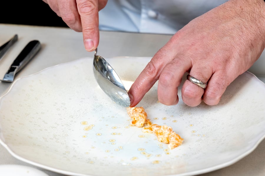 Stéphane Décotterd Glion asperge de Saillon et truite fumée Léguriviera