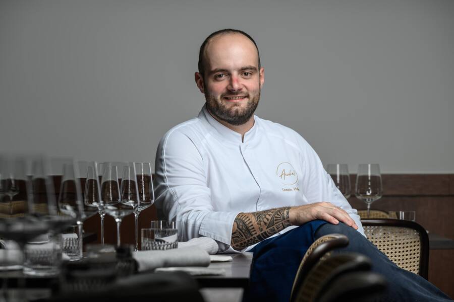 Genève, 14 août 2024. Quentin Philippe, chef exécutif du restaurant Arakel. ©François Wavre | Lundi13 Arakel Quentin Philippe GaultMillau Découverte de l'année 2025 Genève