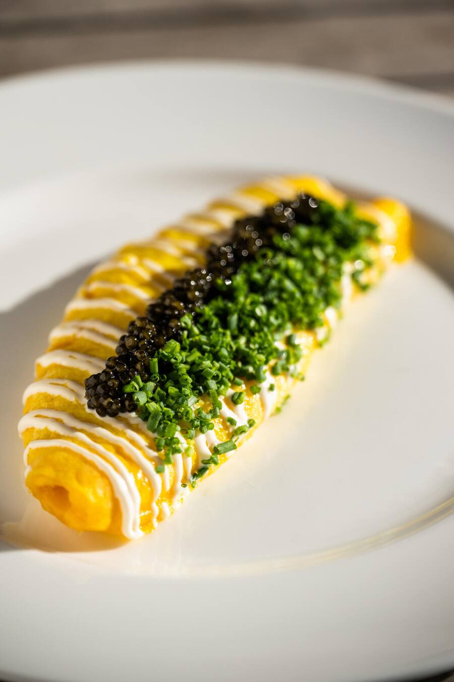 Omelette mit Schnittlauch und Oscietra Kaviar by Heiko Nieder