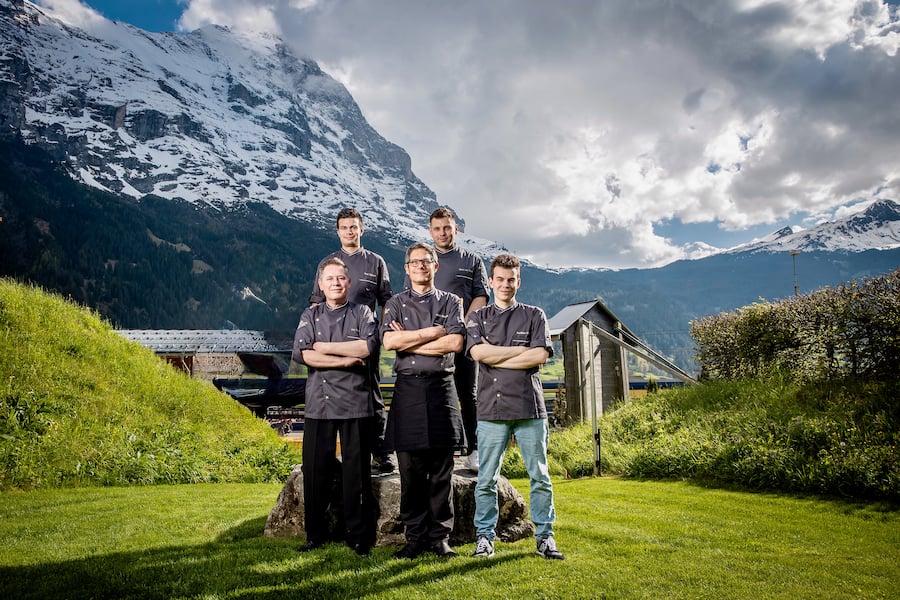 GM-Köche Gruppenbild, Top of Taste Gourmet-Festival in Grindelwald im Hotel Schweizherhof. Aufgenommen am 10.05.2024