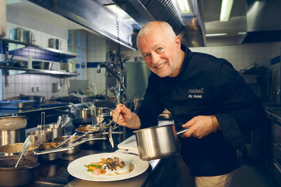 Jörg Slaschek, Attisholz Restaurant Le Feu in Solothurn-Riedholz, 29.05.2020, Foto Lucia Hunziker Joerg Slaschek, Restaurant Attisholz, Solothurn, Riedholz, Nespresso © Lucia Hunziker