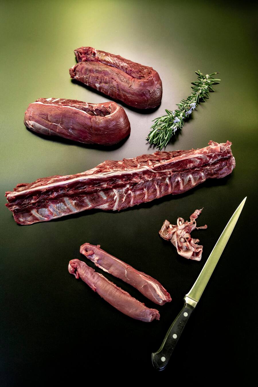 Maibock Restaurant Eichmuehle, Wädenswil, zerlegter Maibock-Rehrücken