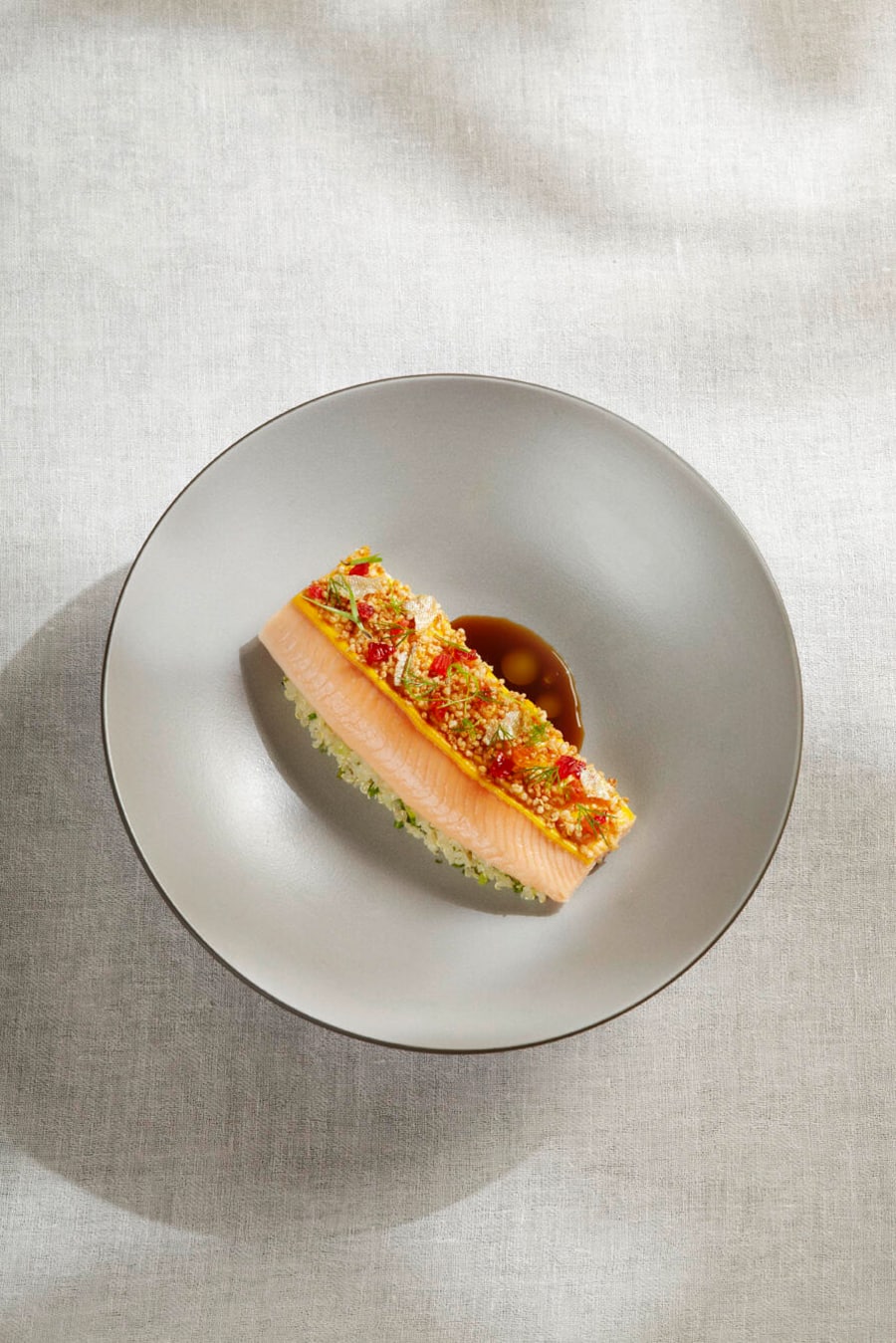 Seesaibling mit Blutorange, Quinoa und Dill - Restaurant Steirereck - Wien - HO via Restaurant