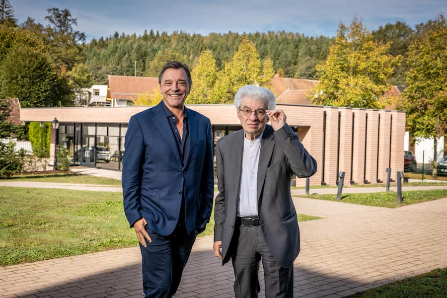 Silvio Denz und Mario.Botta. Aufgenommen am 6.10.2023 ©David Birri