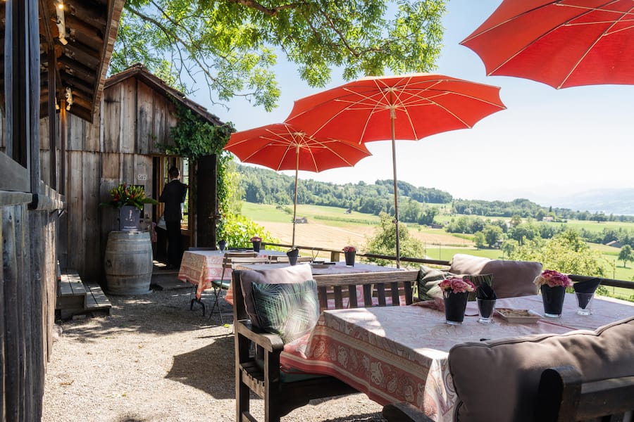 Die fantastische Aussicht vom Restaurant Buech