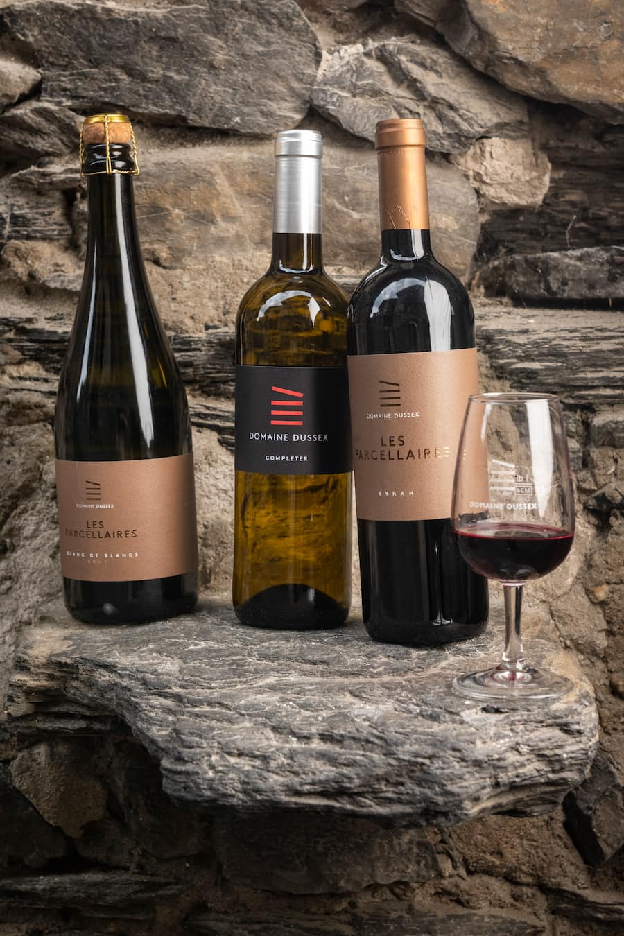 Vigneron.Gabriel Dussex à Saint-Pierre-de-Clages.Ici dans le bourg de Saillon