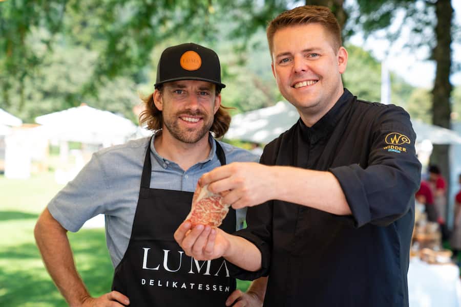 Marco Tessaro, Luma Delikatessen und Stefan Heilemann - Widder Zürich - Gault&Millau Garden Party - Sonntag, 15. August 2021 - Copyright Olivia Pulver