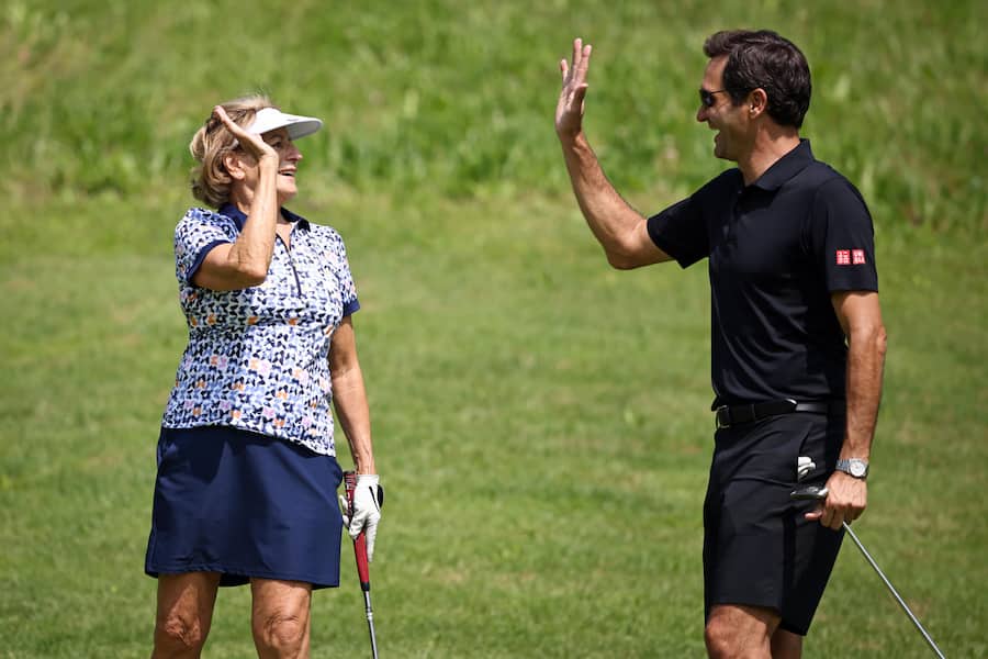 Lynette und Roger Federer Uccelin Caminda Golf Masters in Sagogn