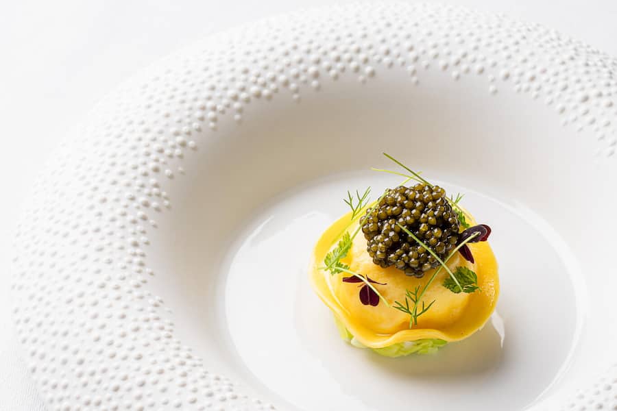 Menü für den exklusiven Event am 28. Juni im Colonnade – ein kulinarischer Abend mit N25 Kaviar.