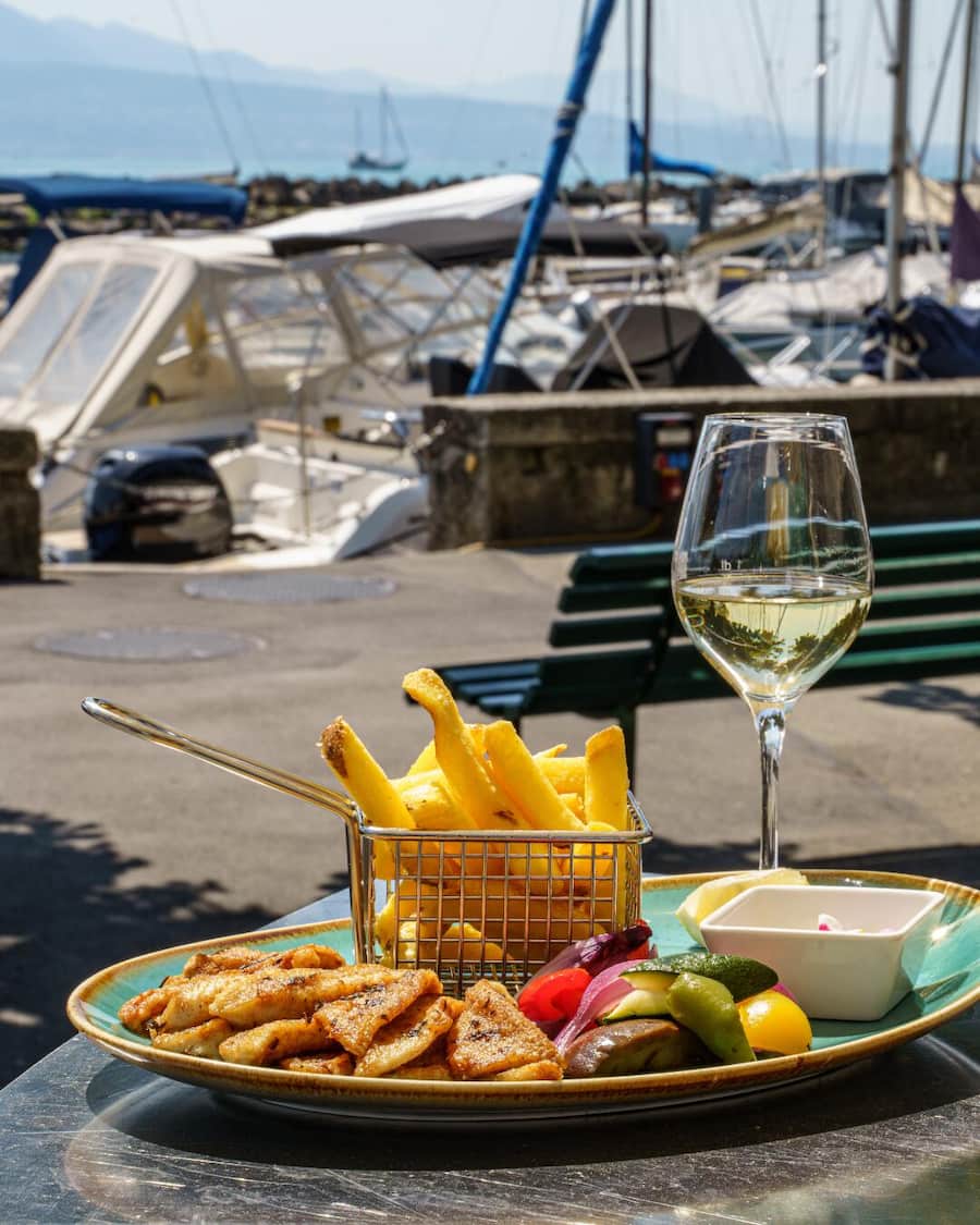 filets de perche Le rivage Lutry