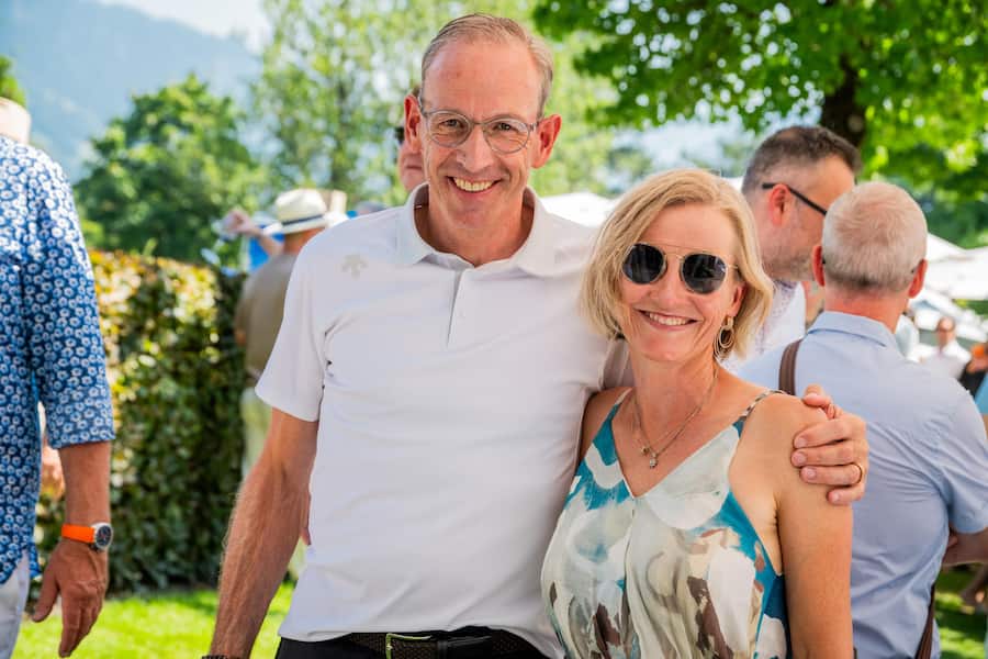 GaultMillau Garden Party 2025; Philipp und Isabelle Wyss, CEO Coop Schweiz.Â