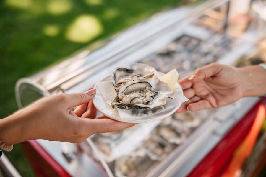 Gillardeau-Austern von Bianchi.