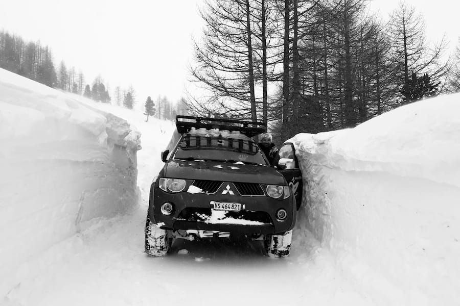 Belieferung im Winter in die Stafelalp, Zermatt, VS