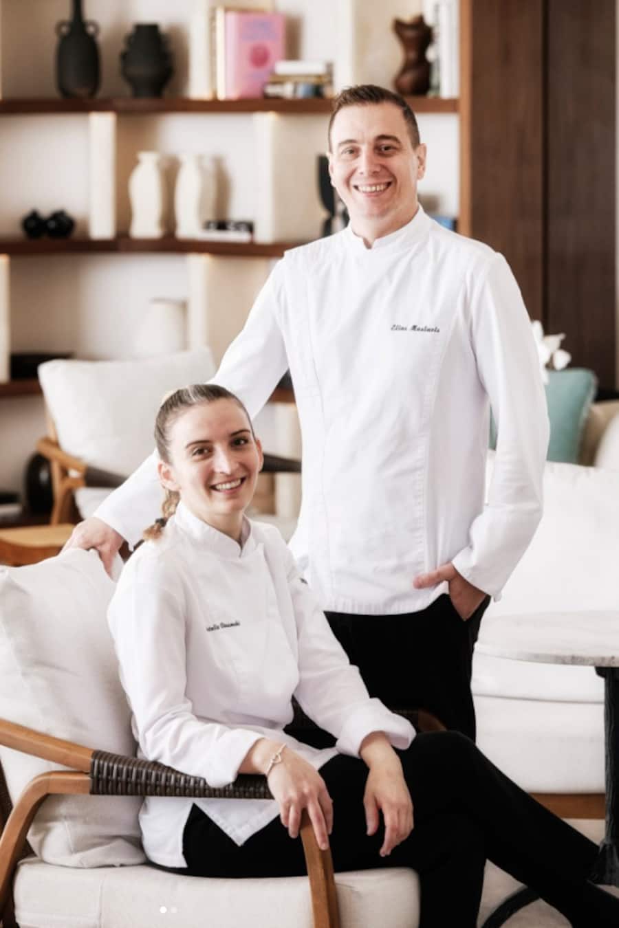 Chef de Cuisine Kristalia Vousmaki und Executive Chef Ilia Maslaris - Epico