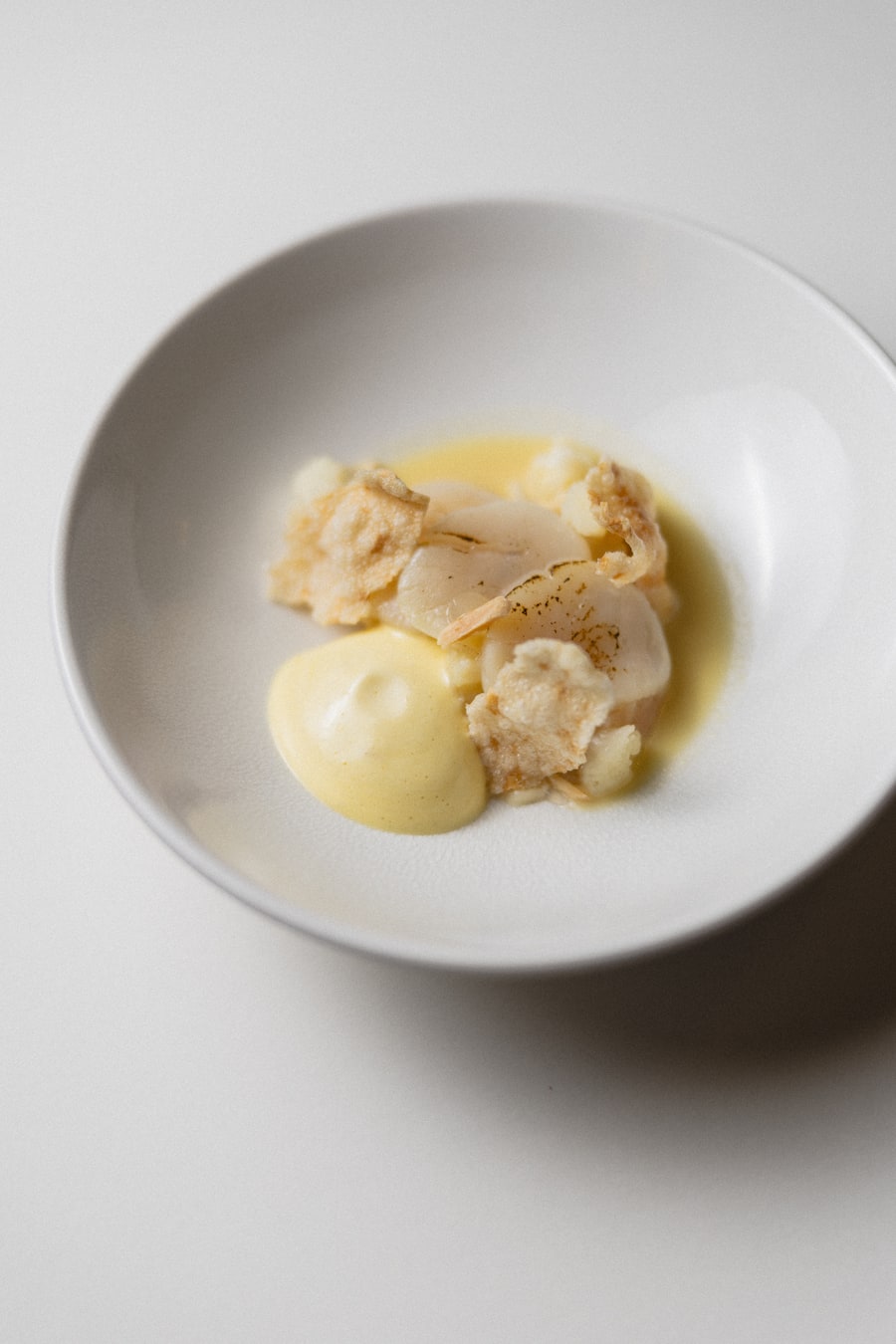 Tanja Grandits, Mariya Un Noun, Smiling Gecko, Charity Dinner, Scallop, Almond Ceviche, Cauliflower