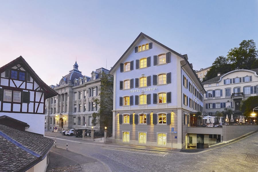 Villla Florhof in Zürich. Ein historisches Gebäude aus dem 15. Jahrhundert, stilvoll umgebaut.