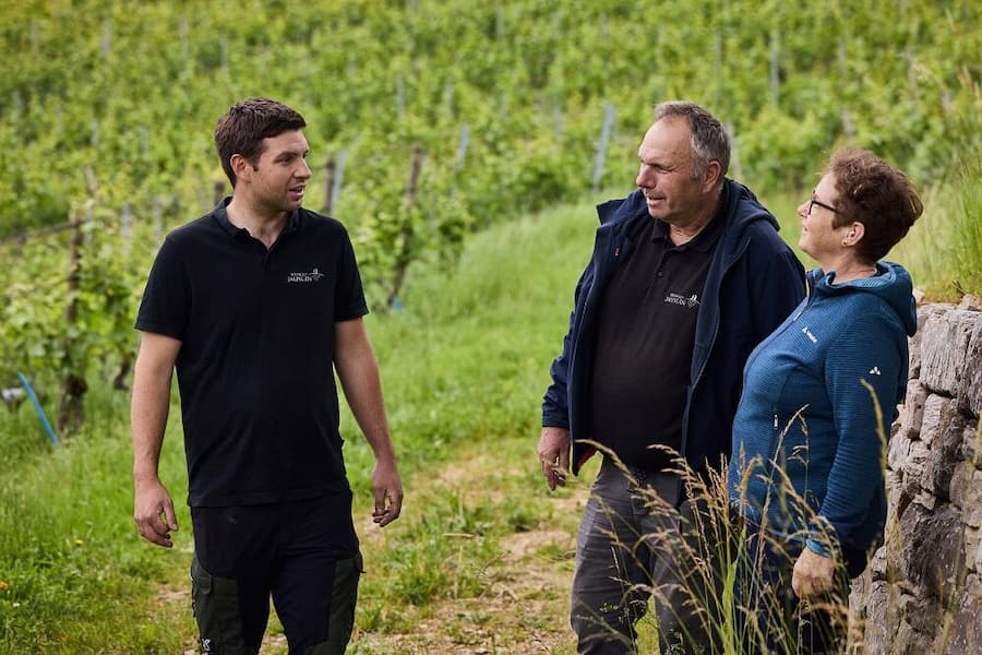 Adrian, Urs und Regula Jauslin, Weingut Jauslin, Muttenz.