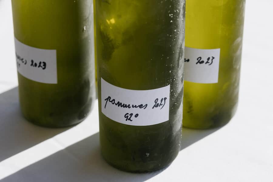 Ein Apfelschnaps zur Verdauung, Jahrgang 2023, 42% Alkohol.