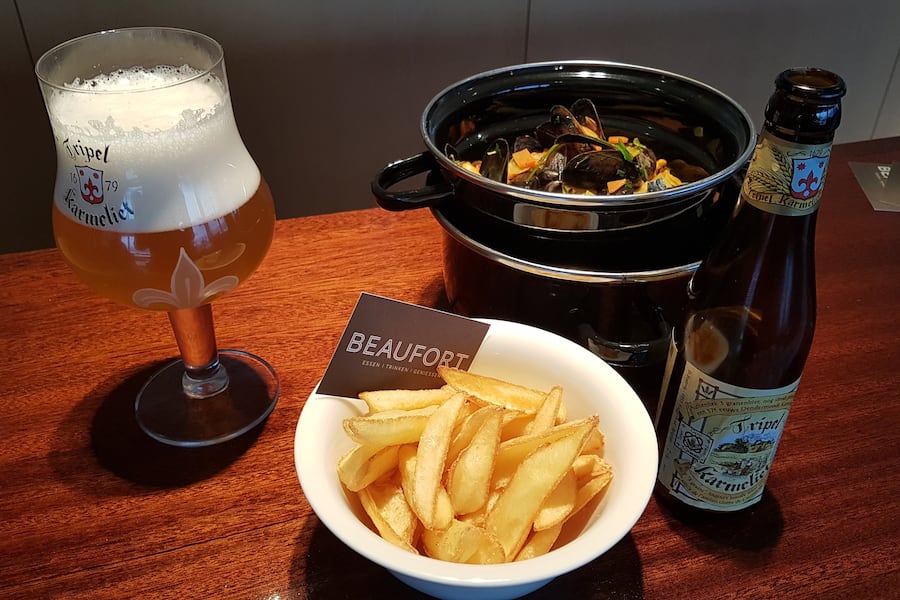 Belgischer Chef. Und ein Schuss Bier in der Pfanne.