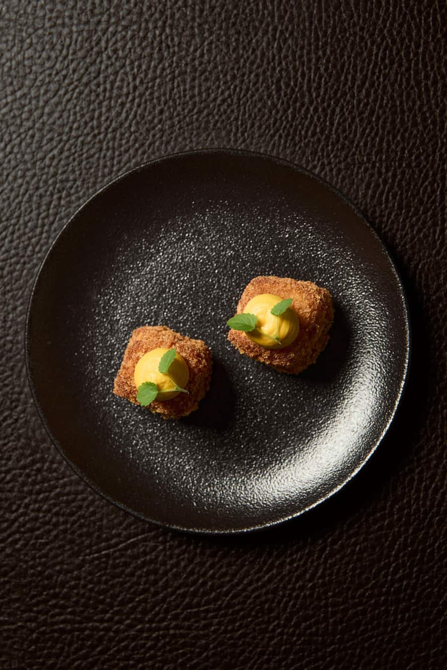 Blumenkohl Krokette mit Safran.