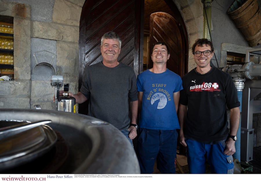 Jean-Francois, Jonas und Basile Neyroud-Fonjallaz, Domaine Neyroud-Fonjallaz, Chardonne.