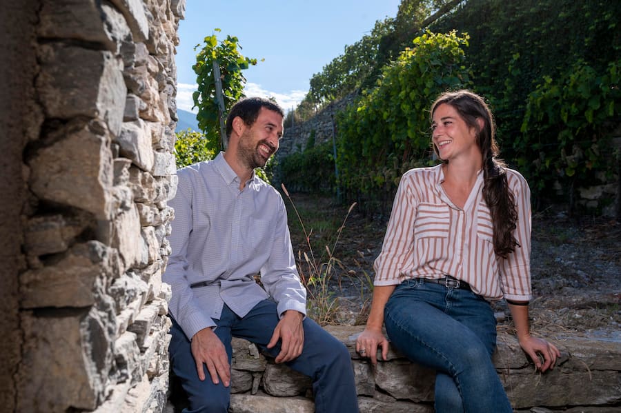 Pierre und Martine Vocat, Domaine des Crêtes, Noës bei Sierre.
