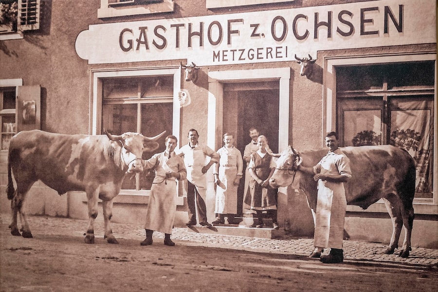 Metzgerei Jenzer, Arlesheim, historische Bilder